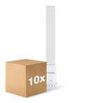 Confezione Multipack 10x Noxion Lucent PL-S LED 6W - 840 Bianco Freddo | 4-Pin - Sostitutiva 11W